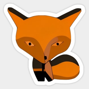 A (very) abstract fox Sticker